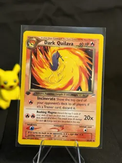 Pokemon TCG Dark Quilava Neo Destiny Card 39/105 1st Edition - Image 1