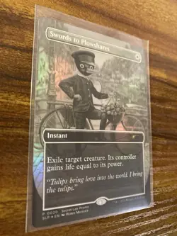 MTG✨SWORDS TO PLOWSHARES Brdless/Ext Art FOIL✨SLP Magic Con-Amsterdam EXCLUSIVE - Image 3