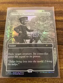 MTG✨SWORDS TO PLOWSHARES Brdless/Ext Art FOIL✨SLP Magic Con-Amsterdam EXCLUSIVE - Image 5