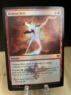 MTG Demon Bolt FOIL #129/285 Kaldheim Common KHM NM/M - Image 1