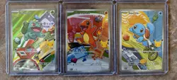 Pokemon 30th Anniversary First Partner Pack Charmander 38 Squirtle 39 Bulbasaur - Image 1