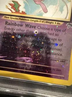 2001 POKEMON SOUTHERN ISLANDS PROMO #1 MEW-HOLO PSA 7 w/BEAUTIFUL SWIRL - Image 5