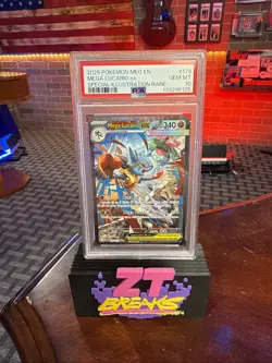 2025 Pokemon Mega Evolution Lucario ex Special Illustration Rare #179/132 PSA 10 - Image 1