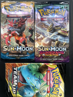 5x Pokemon Sun & Moon Empty Booster Packs Different Artworks Opened - No Cards - Image 1