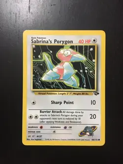Sabrina’s Porygon 98/132 Gym Challenge Pokemon Card - Image 1