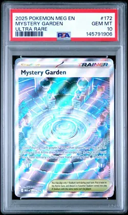 2025 POKEMON MEG EN-MEGA EVOLUTION ULTRA RARE #172 MYSTERY GARDEN PSA 10 - Image 1