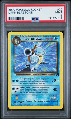 2000 POKEMON ROCKET #20 DARK BLASTOISE PSA 9 - Image 1