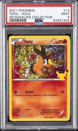 2021 POKEMON MCDONALD'S COLL #13 TEPIG-HOLO PSA 9 - Image 1