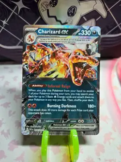 Pokemon Scarlet & Violet Paldean Fates Charizard EX Double Rare 054/091 - Image 1