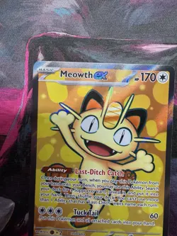 Meowth ex 107/088 FULL ART ULTRA RARE HOLO Perfect Order Me03 Pokemon English EN - Image 3