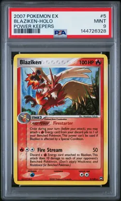 2007 POKEMON EX POWER KEEPERS #5 BLAZIKEN-HOLO PSA 9 - Image 1