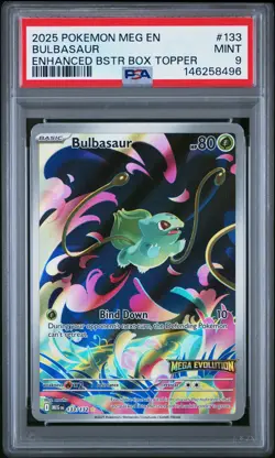 2025 POKEMON MEG EN-MEGA EVOLUTION ENHANCED BOOSTER BOX TOPPER BULBASAUR PSA 9 - Image 1