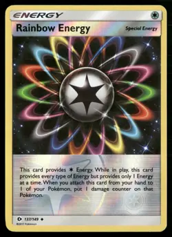 Rainbow Energy Uncommon SM Base Set 137/149 NM Pokemon TCG - Image 1