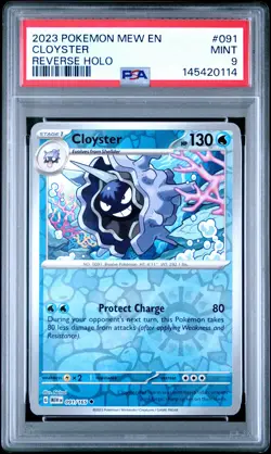 2023 POKEMON MEW EN-151 REVERSE HOLO #091 CLOYSTER PSA 9 - Image 1