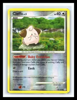 💥 Pokemon TCG Cleffa Reverse Holo Diamond and Pearl 78/130 - Image 1