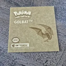 Vintage 1999 Artbox Pokemon Golbat G16 Gold Sticker Series 1 Prism Holograph - Image 3