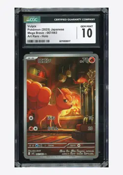 Pokemon CGC 10 GEM MINT Vulpix AR 2025 067/063 M1L Japanese - Image 1