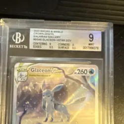 Pokemon Glaceon VSTAR Crown Zenith Galarian Gallery Full Art GG40 Beckett 9 - Image 2