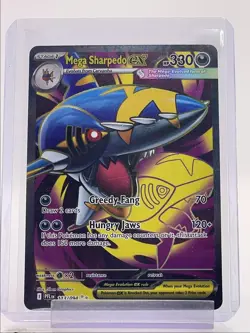 MEGA SHARPEDO EX 2025 POKEMON PHANTASMAL FLAMES ULTRA RARE 113/094 Q3384 - Image 1