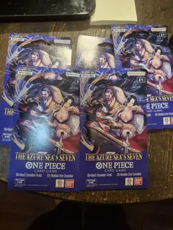 One Piece OP-14 The Azure Sea's Seven 12-Card Booster Packs (Lot of 5) English - Image 1