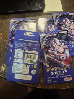 One Piece OP-14 The Azure Sea's Seven 12-Card Booster Packs (Lot of 5) English - Image 2