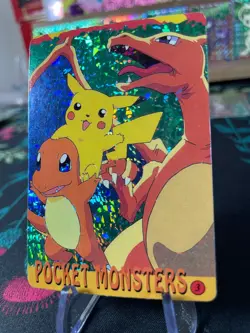 Pokemon Card - Charizard #3 - Vintage Vending Sticker Machine - Holo -A21 - Image 3