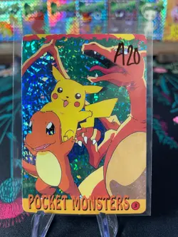 Pokemon Card - Charizard #3 - Vintage Vending Sticker Machine - Holo -A21 - Image 4