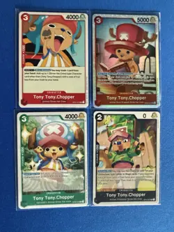 Tony Tony Chopper One Piece TCG OP08-007 Super Rare+OP01/OP10 Uncommon +more PWE - Image 1