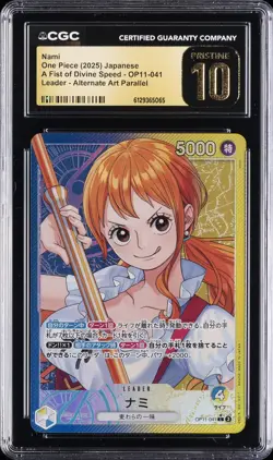 2025 ONE PIECE JPN A FIST OF DIVINE SPEED ALT ART #OP11-041 NAMI CGC 10 PRISTINE - Image 1