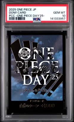 2025 ONE PIECE JAPANESE PREMIUM COLLECTION OP DAY'25 DON!! CARD PSA 10 - Image 1