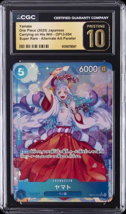 2025 ONE PIECE JPN CARRYING ON HIS WILL ALT ART #OP13-054 YAMATO CGC 10 PRISTINE - Image 1