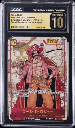 2024 ONE PIECE JPN EMPERORS IN THE NEW WORLD ALT ART GOL D ROGER CGC 10 PRISTINE - Image 1