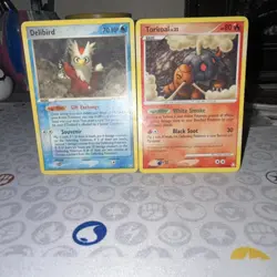 Pokemon TCG Delibird team rocket Yuka Mori & Torkoal EX Power Keepers Lot 2 Card - Image 1