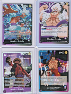One piece 4 card Monkey.D.Luffy card lot st26-005, op09-061, op11-040 - Image 1