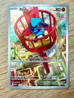 Pokemon TCG Mega Evolution Riolu Illustration 010 Promo Card NM/M - Image 1