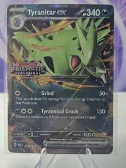 Tyranitar ex (Prismatic Evolutions Stamped) 064/131 Pokemon Card NM - Image 1