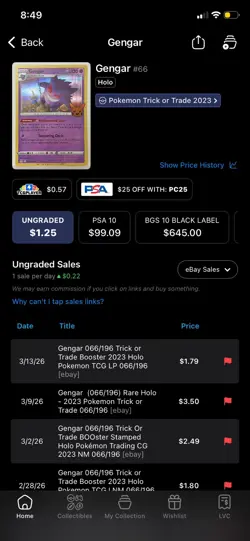 Pokemon Trick or Trade 2023 Pikachu & Gengar Holo Box Topper 10 Card Lot - Image 3
