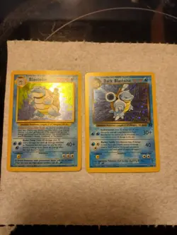 Pokemon Blastoise & Dark Blastoise Holo Cards Base Set Team Rocket Wizards Lot - Image 1