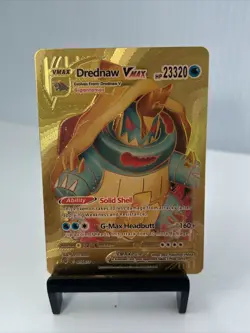 Drednaw VMAX Gold Tone Foil Pokemon Card Fan Art Display Card HP23320 - Image 1