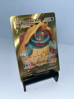 Drednaw VMAX Gold Tone Foil Pokemon Card Fan Art Display Card HP23320 - Image 2