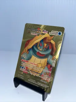 Drednaw VMAX Gold Tone Foil Pokemon Card Fan Art Display Card HP23320 - Image 3