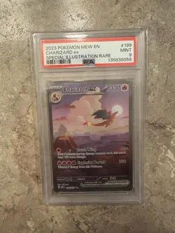 Pokemon TCG Charizard EX Scarlet & Violet 151 Card Sir 199/165 PSA 9 - Image 1