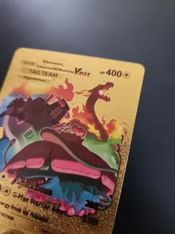 Pokemon Venusaur Charizard Blastoise VMAX 400HP Gold Fan Art Card 143/203 - Image 5