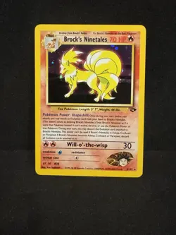 Pokemon TCG Brock's Ninetales Gym Challenge Holo Card 3/132 Unlimited Rare - Image 1