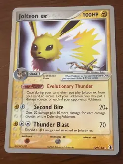 MP Pokemon TCG Jolteon EX Card World Championships 2007 Delta Species 109/113 - Image 1