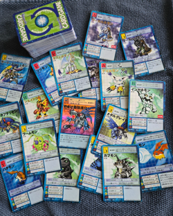 Stack of Japanese Digimon Cards - Image 5