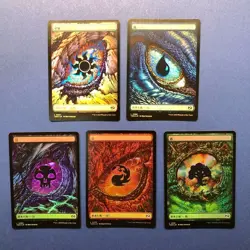 MTG Tarkir Dragonstorm Dragon's Eye Full Art Land Foil Set of 5 Japanese - Image 1