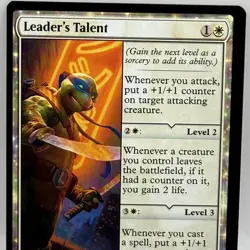 Leader's Talent 0013 TMNT Secret Lair MTG White Enchantment Class Foil Rare - Image 1
