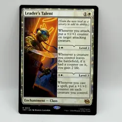 Leader's Talent 0013 TMNT Secret Lair MTG White Enchantment Class Foil Rare - Image 2