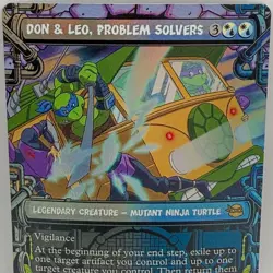 MTG Don & Leo Problem Solvers Foil Secret Lair TMNT 0242 Rare MTG - Image 1